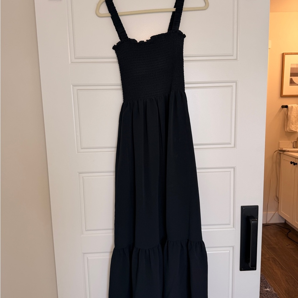 Hill House Black Nap Smocked Maxi Dress - Picture 5 of 5